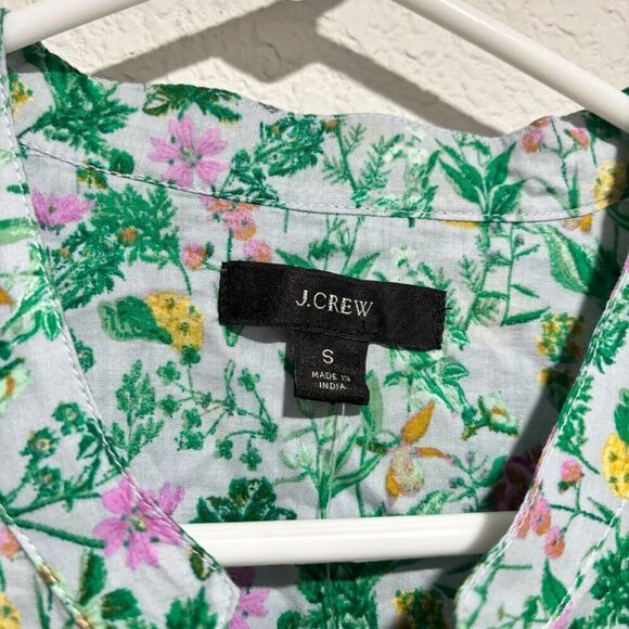 NWT J.Crew Women's Popover Tunic Dress Multicolor Small Winter Garden Floral - Picture 5 of 15